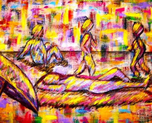 La Plage 49 cm X 39 cm